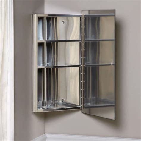 carrington stainless steel corner medicine cabinet|Corner Mirrored Medicine Cabinets .